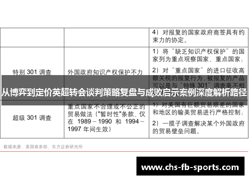 从博弈到定价英超转会谈判策略复盘与成败启示案例深度解析路径